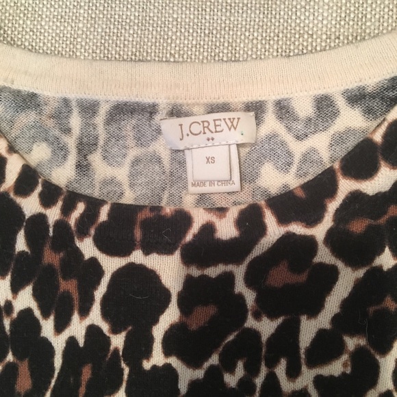J Crew Factory Leopard Sweater Tee - Picture 3 of 7